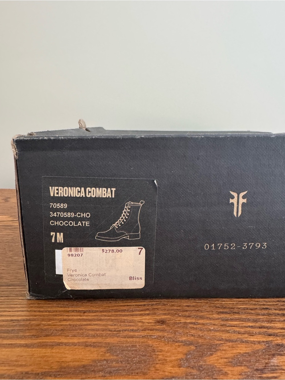 FRYE Veronica Distressed Brown Lace-Up Combat Boots - Picture 6 of 6